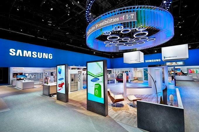 The Samsung booth at CES, 2015 - Samsung scores 35 CES Innovation Awards