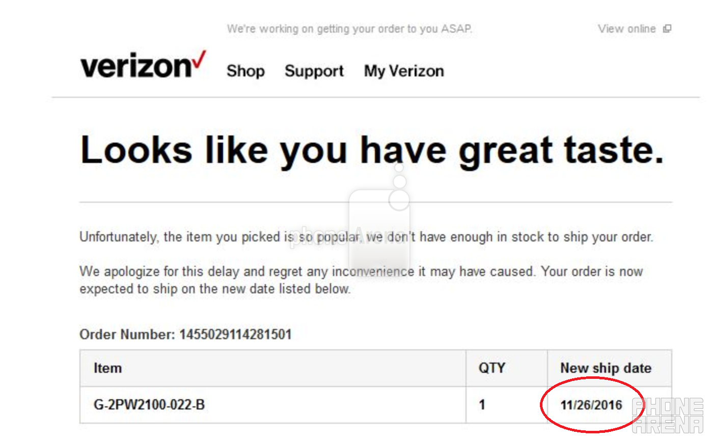 Verizon delays shipment of 128GB Google Pixel XL by 15-days - Verizon delays shipment of 128GB Google Pixel XL by more than two weeks