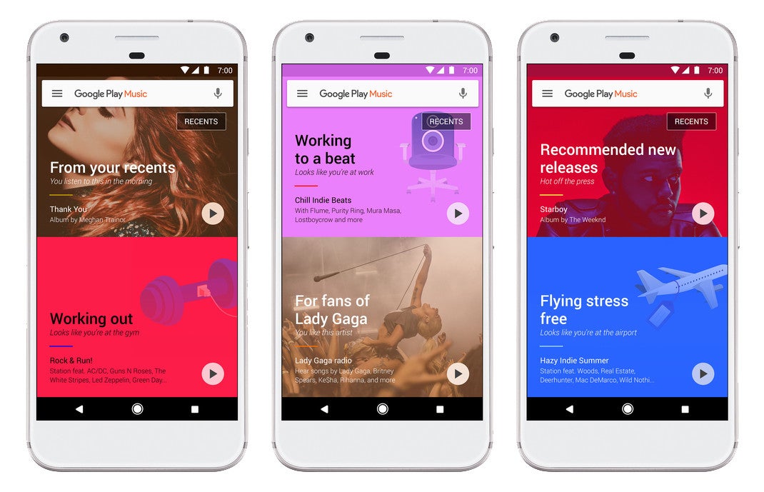 Google Play Music getting personal with machine learning and highly individualized suggestions at the forefront