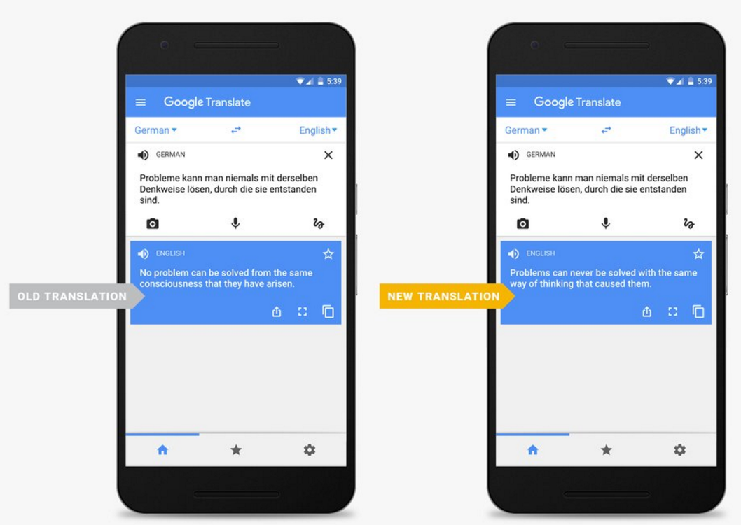 Google Translate's Neural Machine Translation improves the accuracy of certain translations - New technology improves Google Translate's accuracy