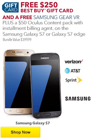 Deal: Purchase a Samsung Galaxy S7 and get a free $250 Best Buy Gift Card
