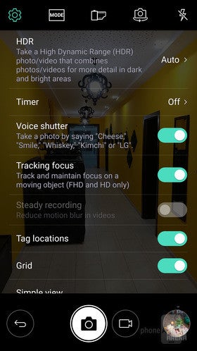 The LG V20 camera settings screen - Use these LG V20 camera tips and tricks to shoot the best photos you&#039;ve ever taken
