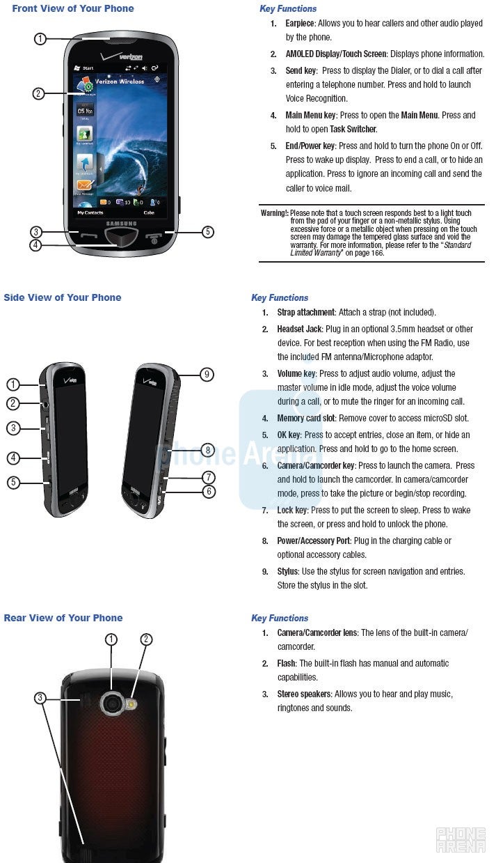 A few more pictures of the Samsung Omnia II for Verizon