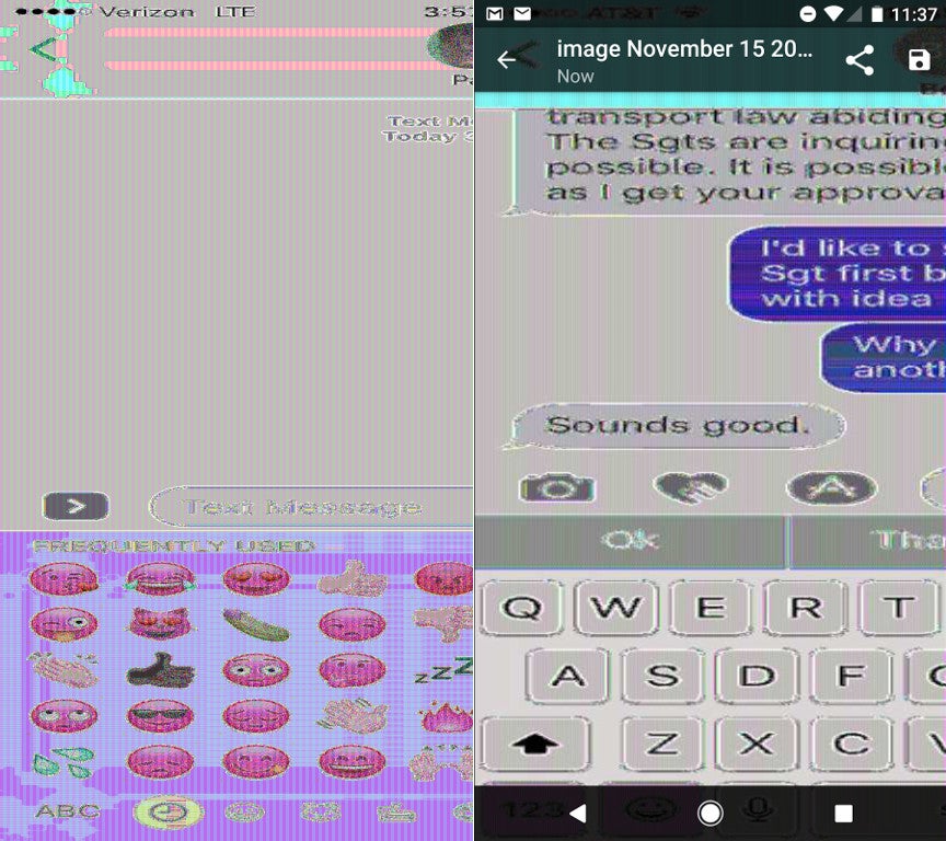 Android 7.1 devices have issues seeing screenshots sent from iPhones