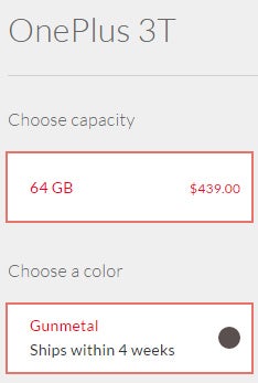 OnePlus 3T shipping times slip as demand surges - OnePlus 3T goes out of stock across most of Europe, shipping time slips to 4 weeks in the US