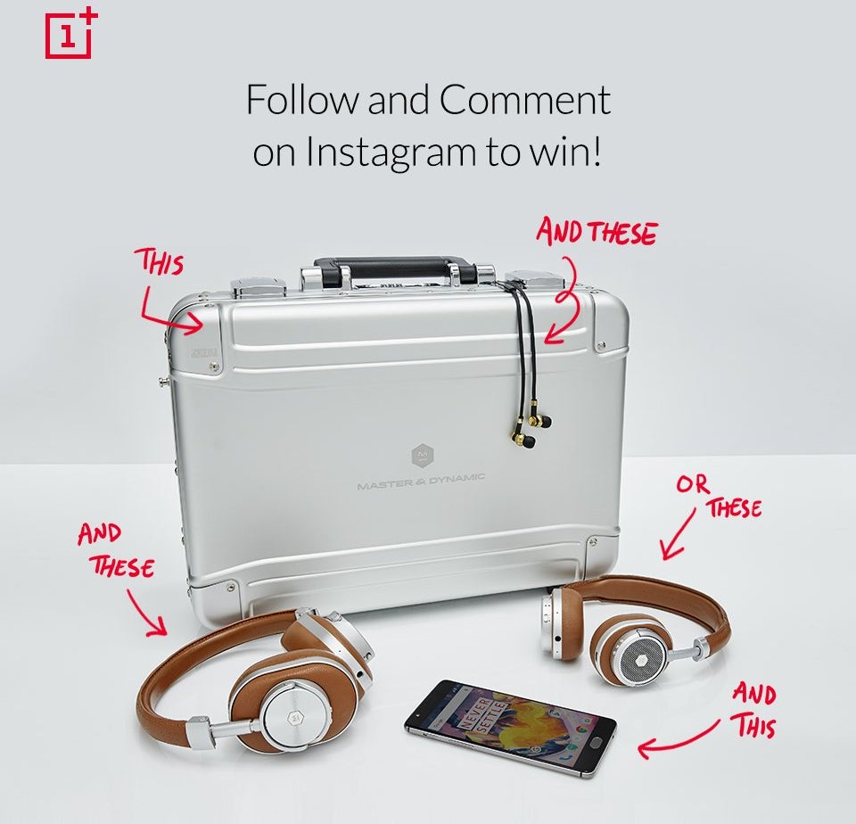 OnePlus lets you win a OnePlus 3T, plus some Master & Dynamic wireless headphones