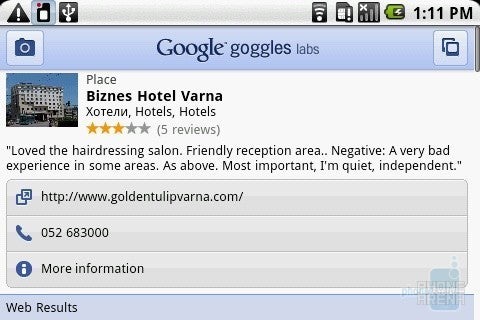Test of Google Goggles