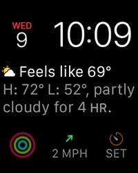 carrot weather complication in apple watch