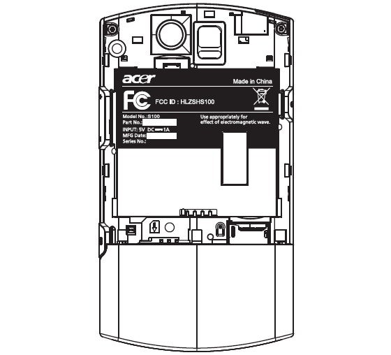 Acer Liquid spills on the FCC