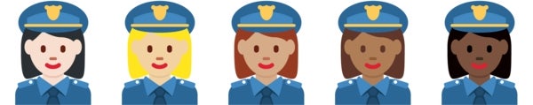These female officers cost us five Twitter characters each. - Dummy guide to Emoji: History, Nature and Usage