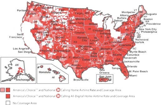 Image courtesy of Engadget - Verizon's map goes white in California as service goes down