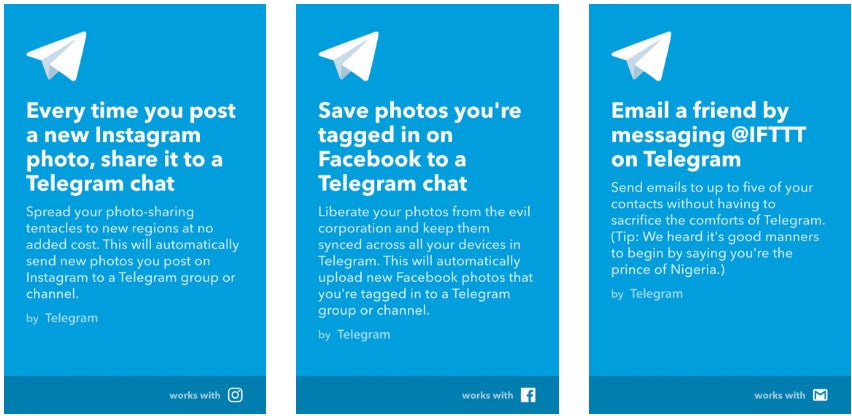 Telegram update adds ability to pin chats, improves photo editor