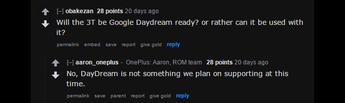 Aaron from OnePlus confirms the OnePlus 3T won&#039;t support Daydream - OnePlus 3T Q&amp;A: Your questions answered!