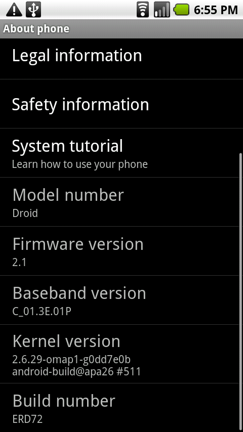DROID DOES Android 2.1 on video