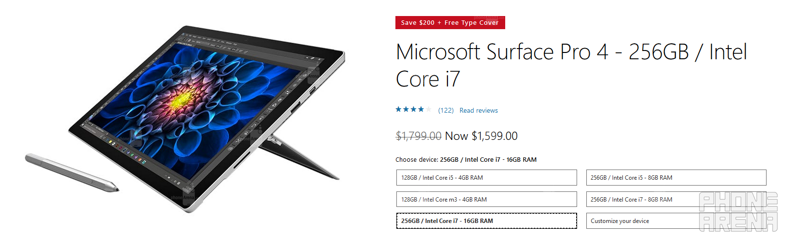 Save $200 and get a free Type Cover with the purchase of certain Surface Pro 4 tablets from the Microsoft Store - Last day of Microsoft&#039;s 12 Days of Deals brings a $200 Surface Pro 4 discount and a free Type Cover