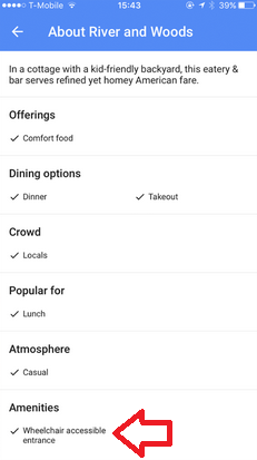 Google Maps will now tell you if a certain location is wheelchair accessible - Google Maps will now show you if your destination has wheelchair accessibility
