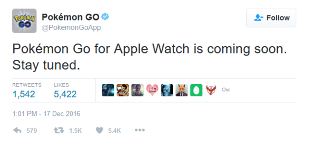Despite rumors to the contrary, Pokemon Go is still coming to the Apple Watch - Pokemon GO still coming to the Apple Watch
