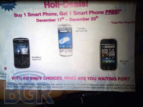 T-Mobile offers BOGO on all smartphones until December 20