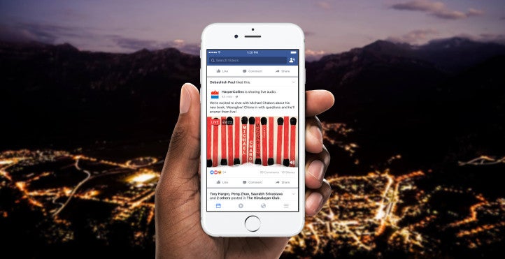 Facebook announces Live Audio in partnership with BBC, Harper Collins, more