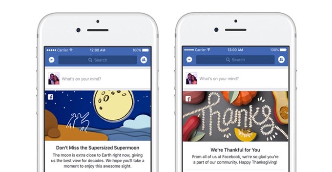 Facebook launches Google Doodles-like feature that will pin “moments” at the top of your feed