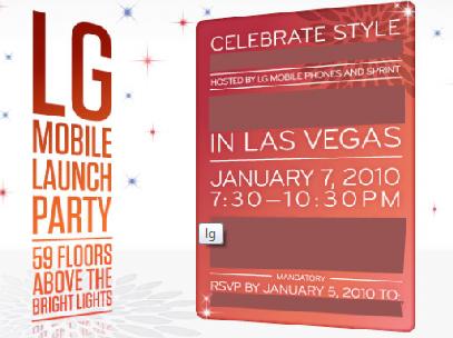 Image courtesy of Mobile Crunch - LG and Sprint co-hosting party at CES; new phone to pop out of cake?