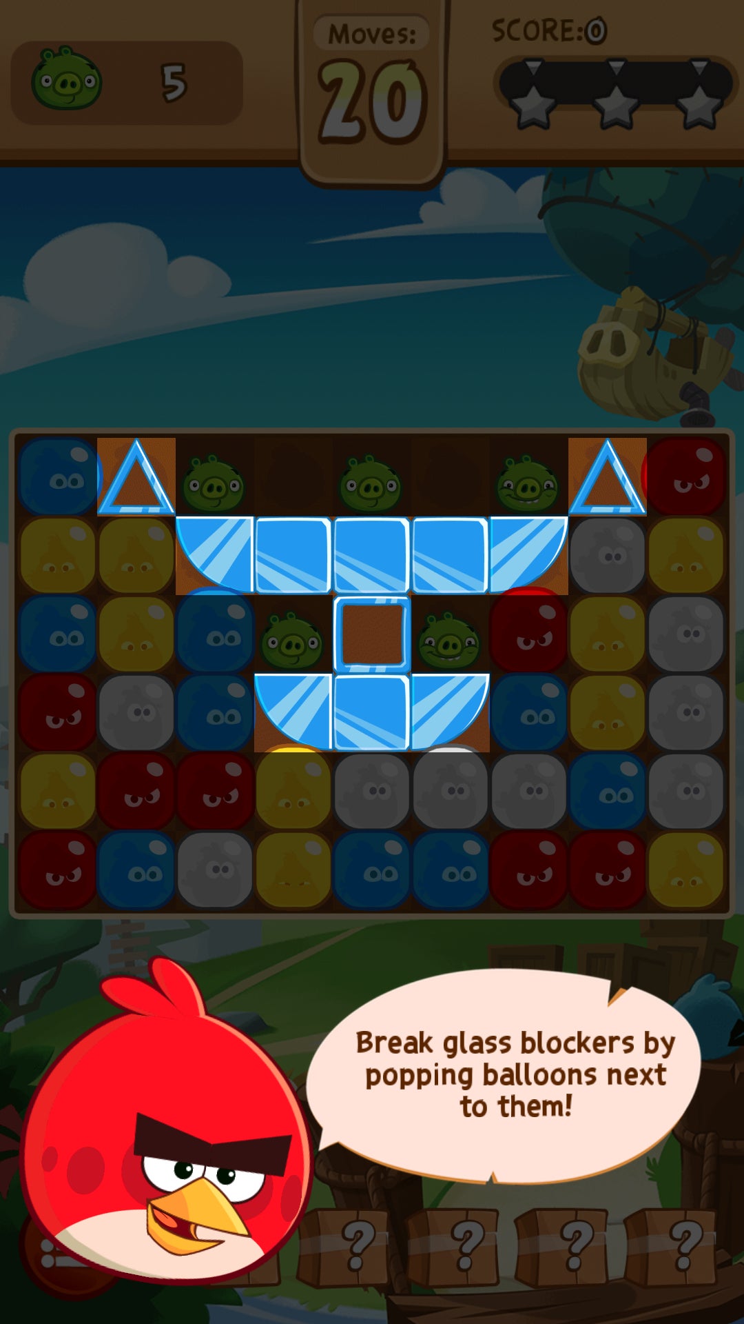 Red will provide you with helpful tutorials along the way. - Angry Birds Blast Review