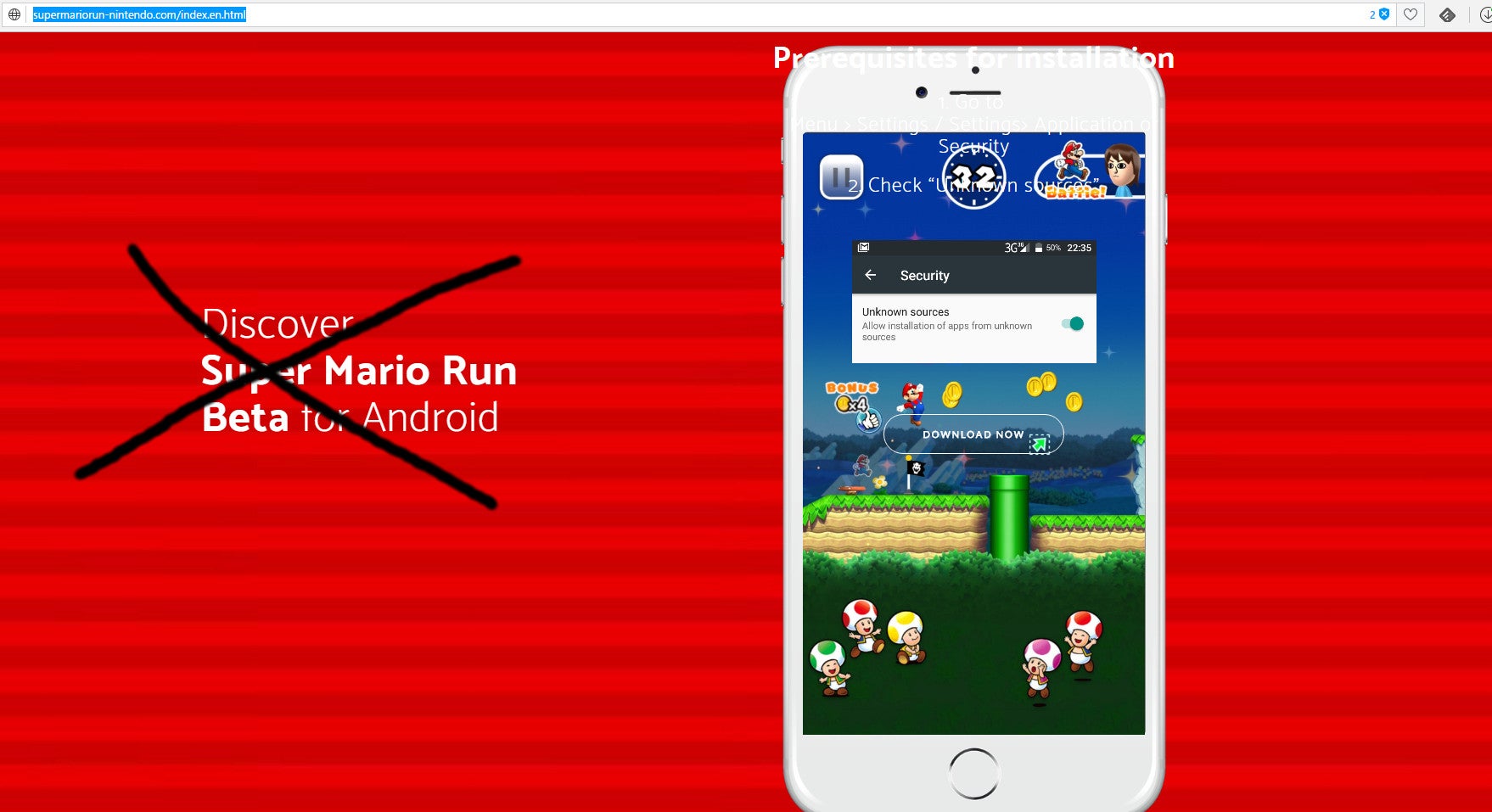 DO NOT download Super Mario Run beta for Android from anywhere other than Google Play