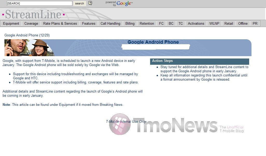 T-Mobile memo hints to their support for the Google Phone while an event is scheduled for January 5