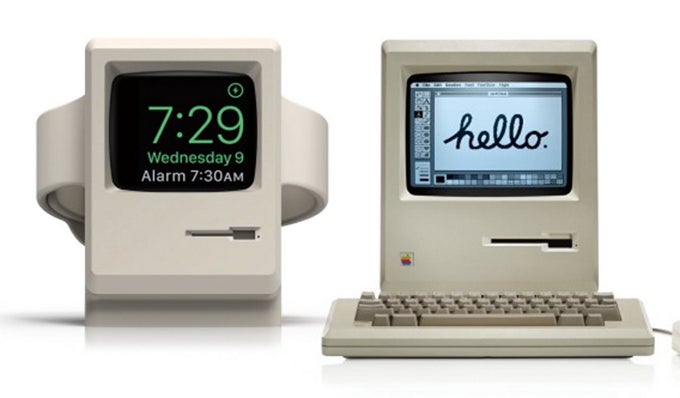 Awesome Apple Watch stand transforms your timepiece into an 80's Macintosh computer
