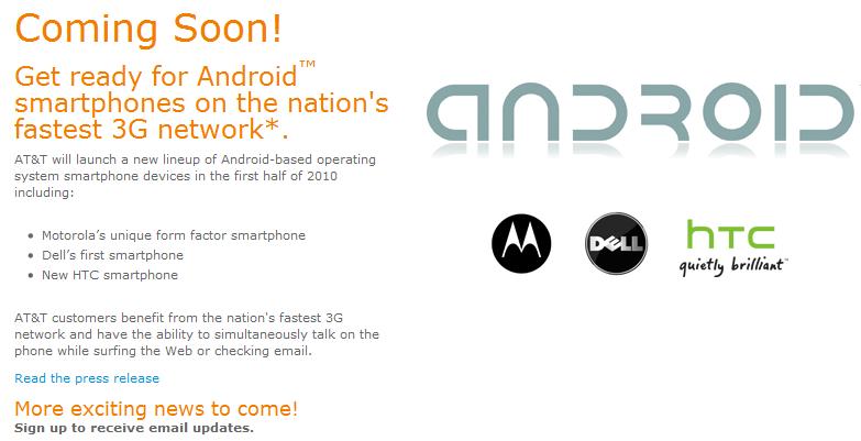 Android finally comes to AT&amp;T-five times
