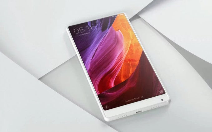 The pearl white version of the bezel-less Xiaomi Mi Mix - Xiaomi doesn&#039;t share 2016 sales numbers after missing last year&#039;s target