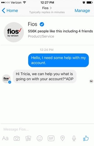 The updated My Fios App adds Facebook Messenger integration. - Verizon&#039;s new My Fios App brings WiFi Analyzer and Facebook Messaging integration