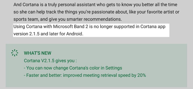 Microsoft&#039;s Band 2 wearable is no longer supported by Cortana on Android