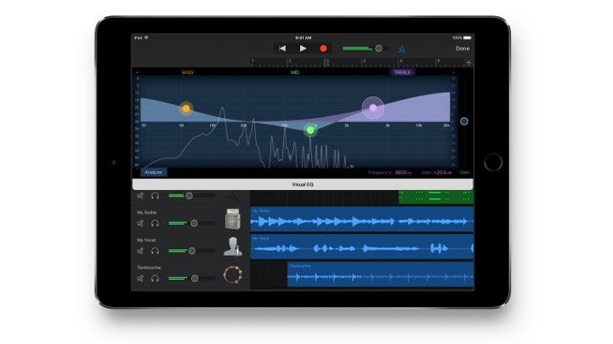GarageBand's new graphical EQ - GarageBand for iOS receives major update including Alchemy synth and third-party plugin support