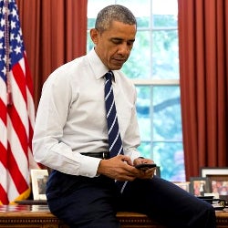 "Big league" change: Donald Trump substitutes his Android phone for a super-secure device