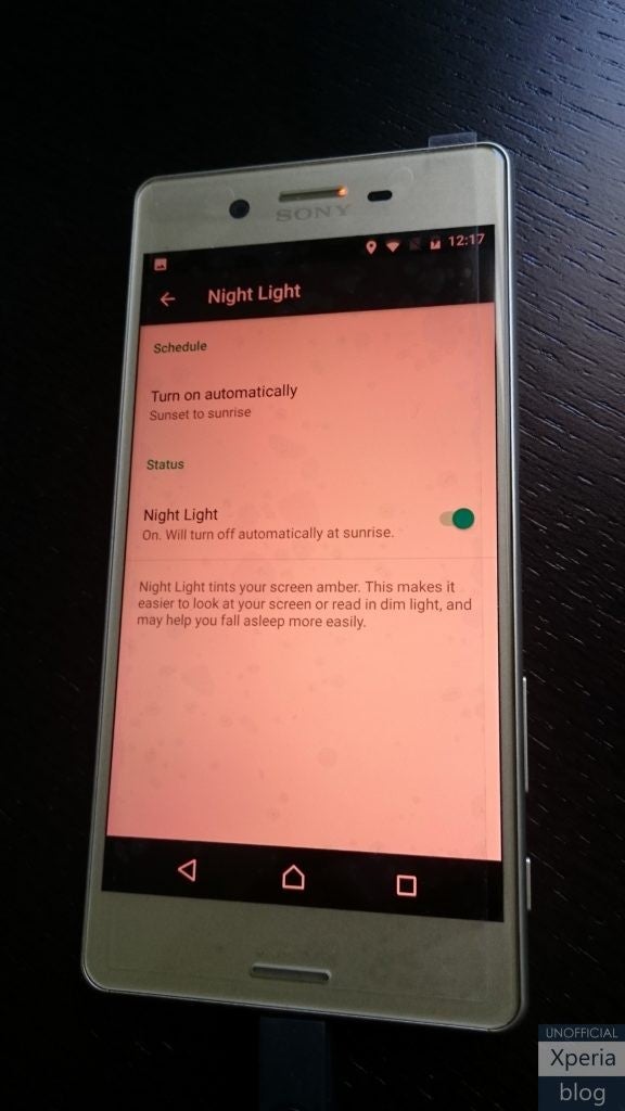 Night Light mode - Sony's latest Xperia X Concept build brings January security update, Night Light mode