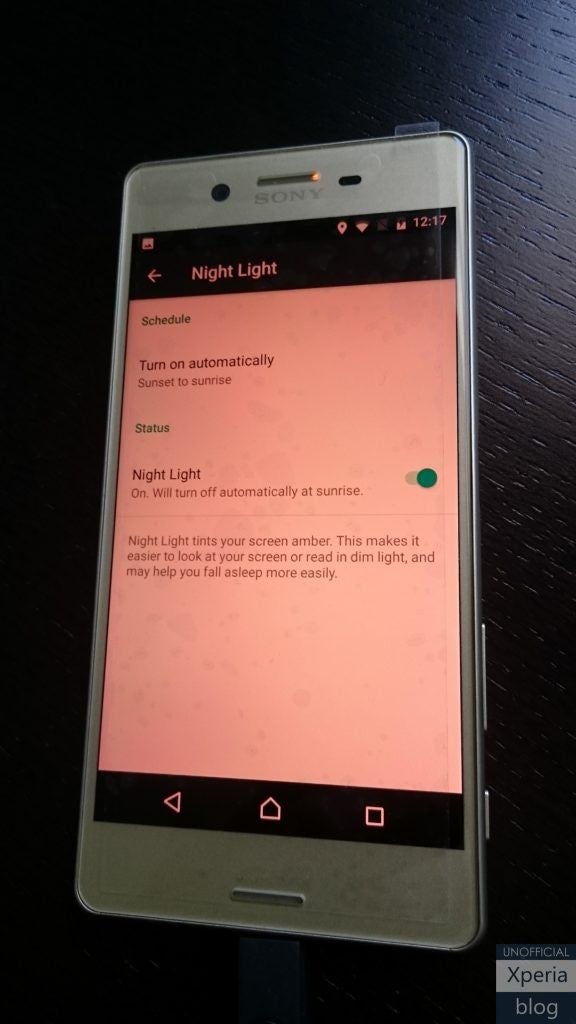 Night Light mode - Sony&#039;s latest Xperia X Concept build brings January security update, Night Light mode