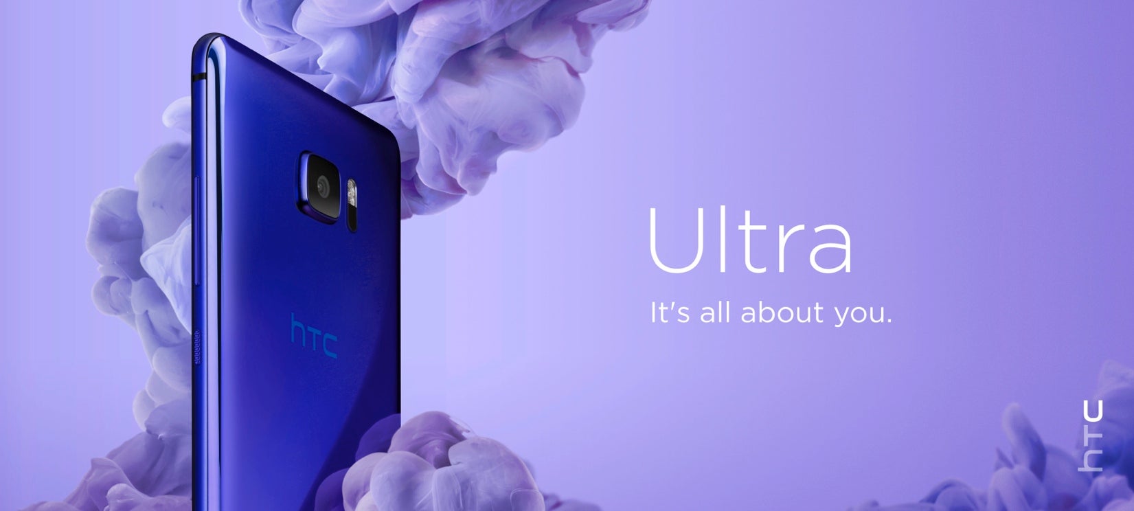The HTC U Ultra with a sapphire finish will first be available for pre-order in mid-February in Taiwan