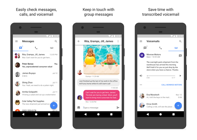 Google Voice gets updated with new UI and new apps