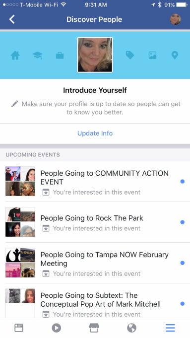 "Discover People" in action - Facebook’s new “Discover People” feature is a new way of doing an old thing