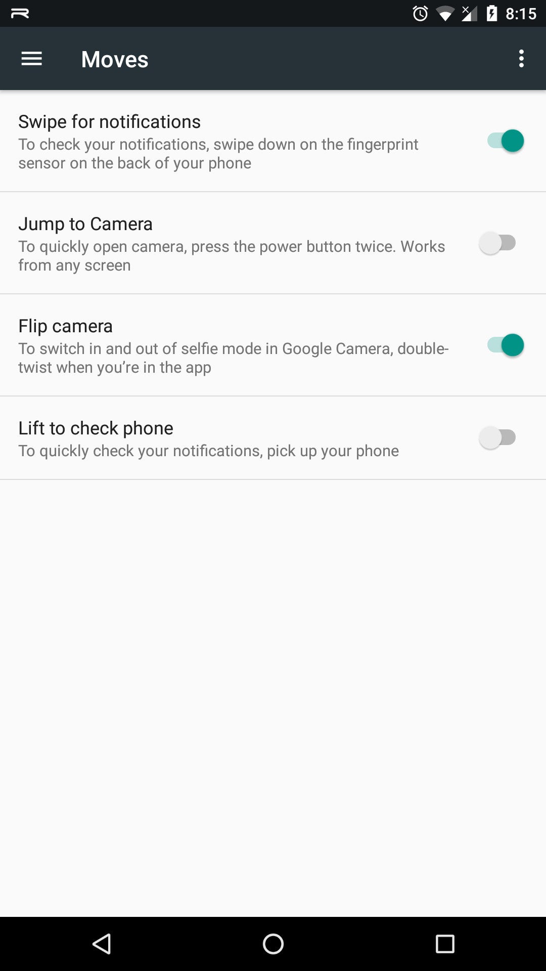 Image courtesy of Reddit user spannerphantom - Android 7.1.2 brings fingerprint gestures over to the Nexus 5X, Nexus 6P likely to follow