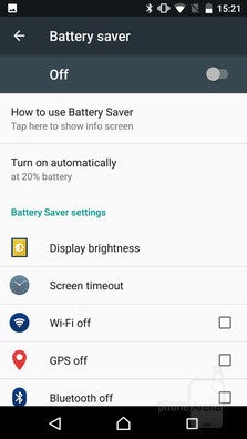 The Battery Saver in Sony's Concept software replaces Stamina Mode - A look at Sony's Concept for Android: features, differences, and advantages