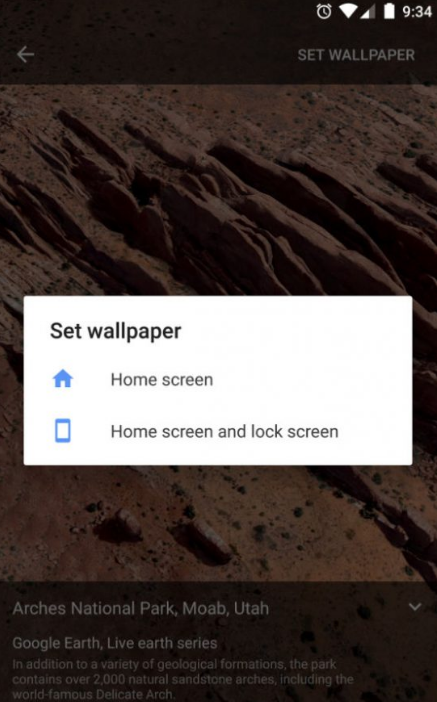 The update to Android 7.1.2 allows you to choose where you want to set Live Wallpaper - Android 7.1.2 allows users to decide where to display Live Wallpaper