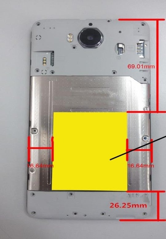 Photo shows removable back and marker for FCC label - FCC listing reveals Huawei could bring an entry-level smartphone to the US