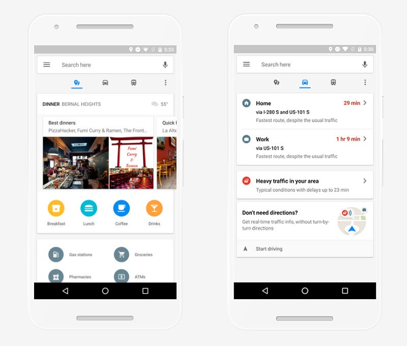 The new tabbed view in Google Maps for Android - New update for Google Maps on Android is all about getting places faster
