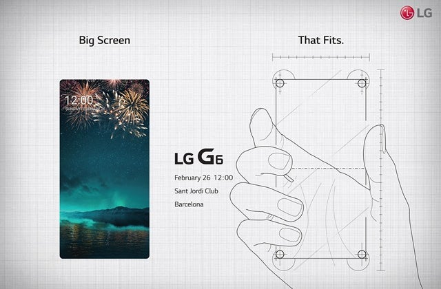 LG G6 teased in MWC 2017 invite: &quot;Big screen that fits&quot;