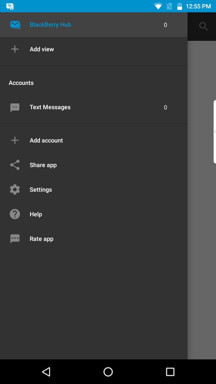 BlackBerry Hub&#039;s new Dark Theme - BlackBerry Hub update brings Dark Theme, support for WeChat and Line notifications