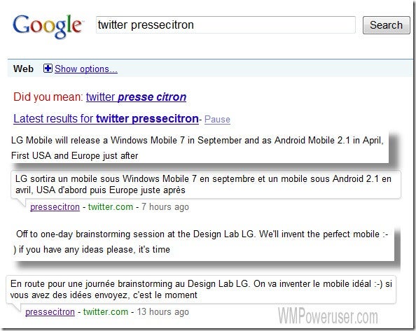LG to offer Windows Mobile 7 phone in September, Android 2.1 device in April?