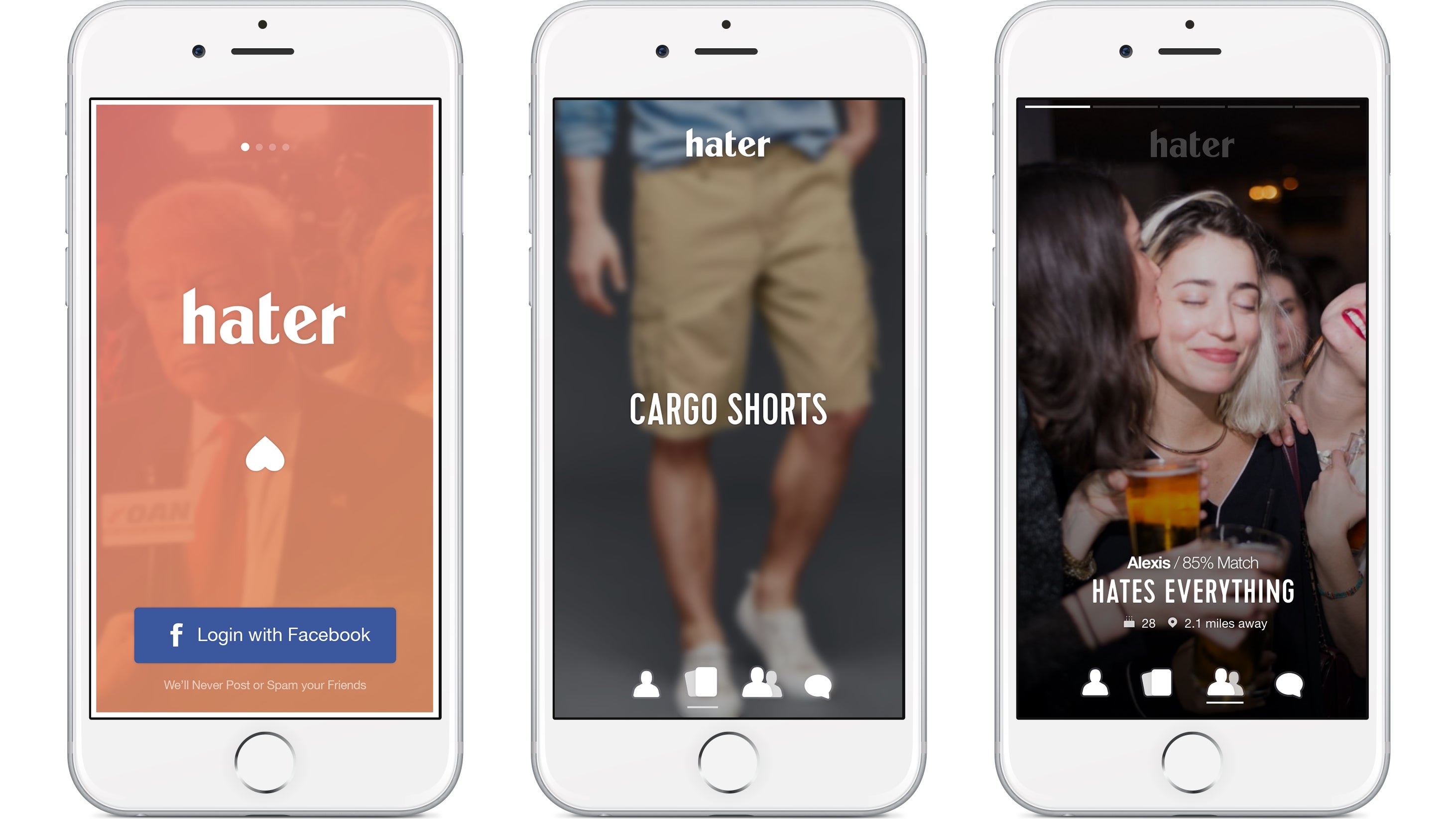 “Hater” is a dating app for people that love to hate