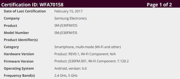 Samsung Galaxy J5 (2017) might be coming soon